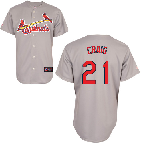 Allen Craig #21 Youth Baseball Jersey-St Louis Cardinals Authentic Road Gray Cool Base MLB Jersey